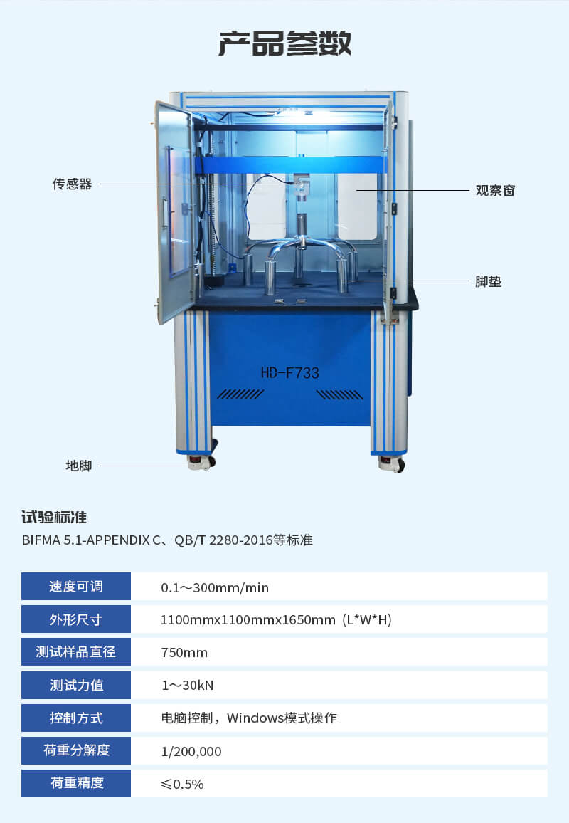 HD-F733-2電腦式椅子五爪抗壓測(cè)試機(jī)-03